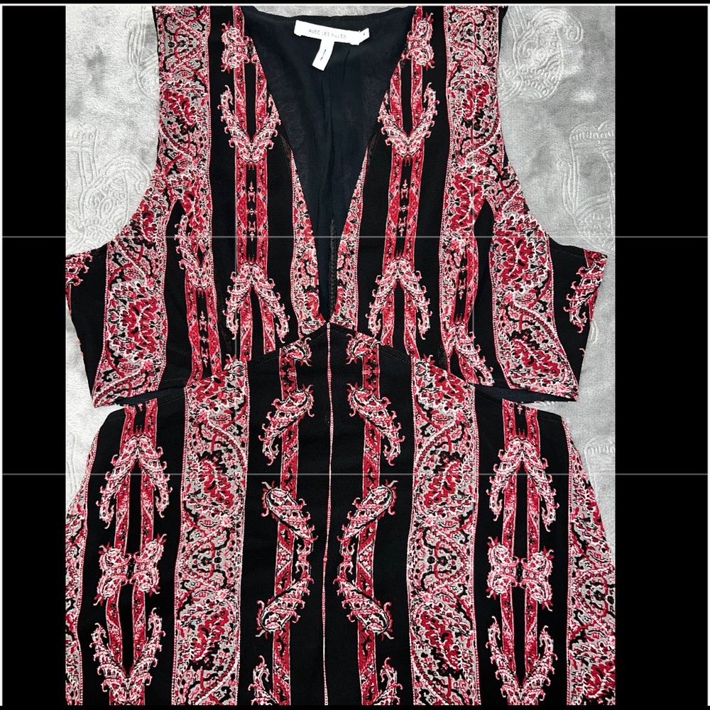 Avec Les Filles boho dress with cut out and ruffles